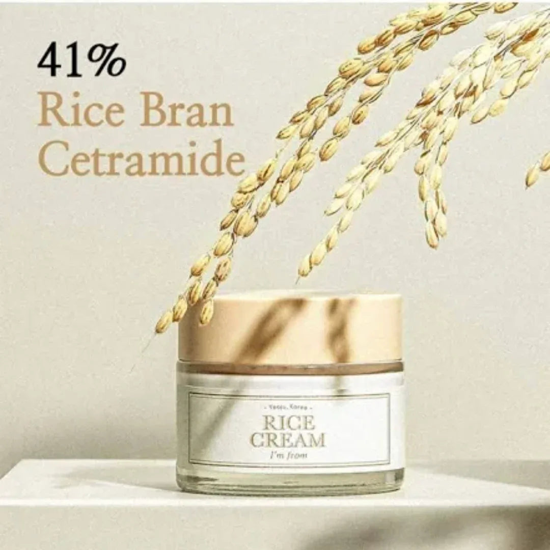 I'm From Rice Cream (50g) - Brightening Korean Moisturizer with Rice & Ceramide for Glowing Skin - Doorderma