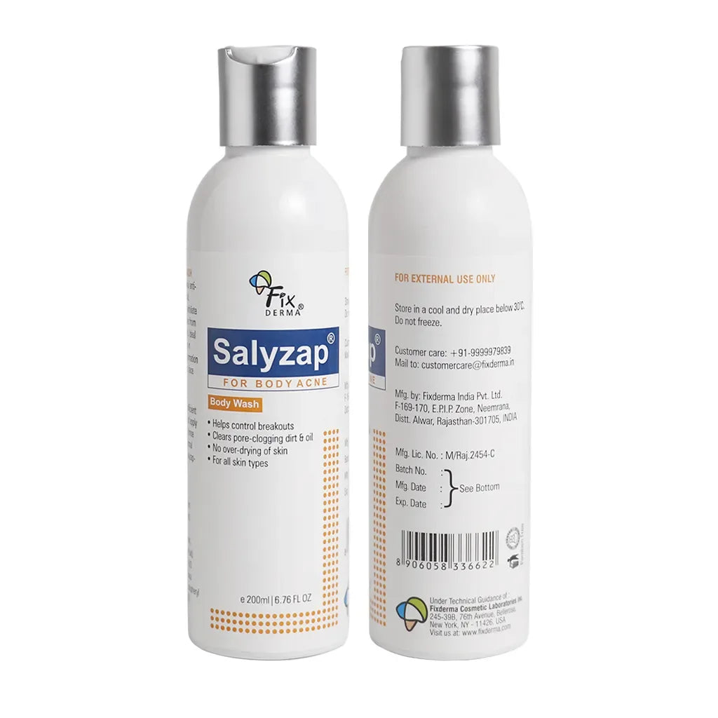 Salyzap Body Wash | Soap-Free Wash to Combat Stubborn Body Acne - Doorderma