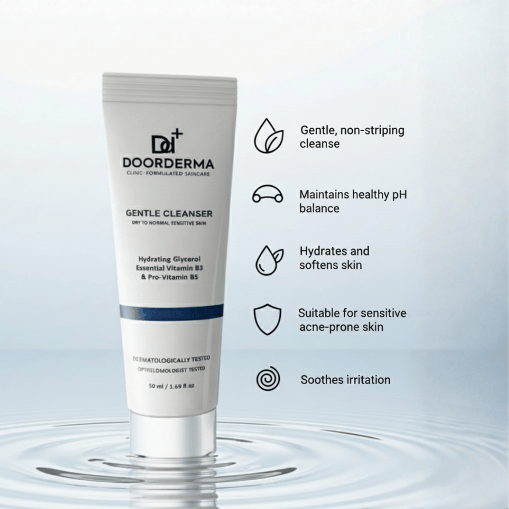 DoorDerma Gentle Cleanser — Daily Hydrating Wash for Sensitive & Dry Skin