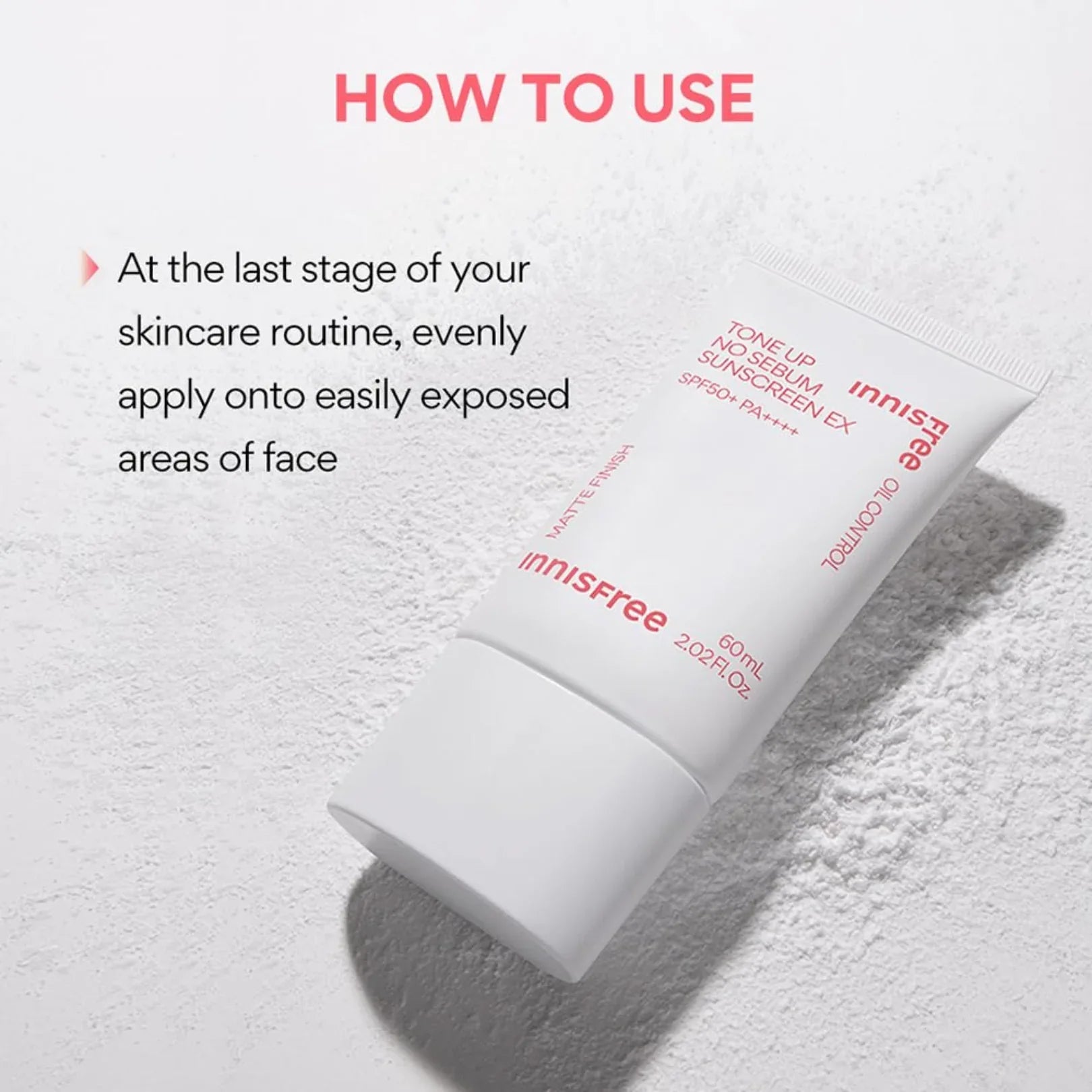 Innisfree Tone Up No Sebum Tinted Sunscreen 60ml with SPF 50+ PA++++ - Doorderma