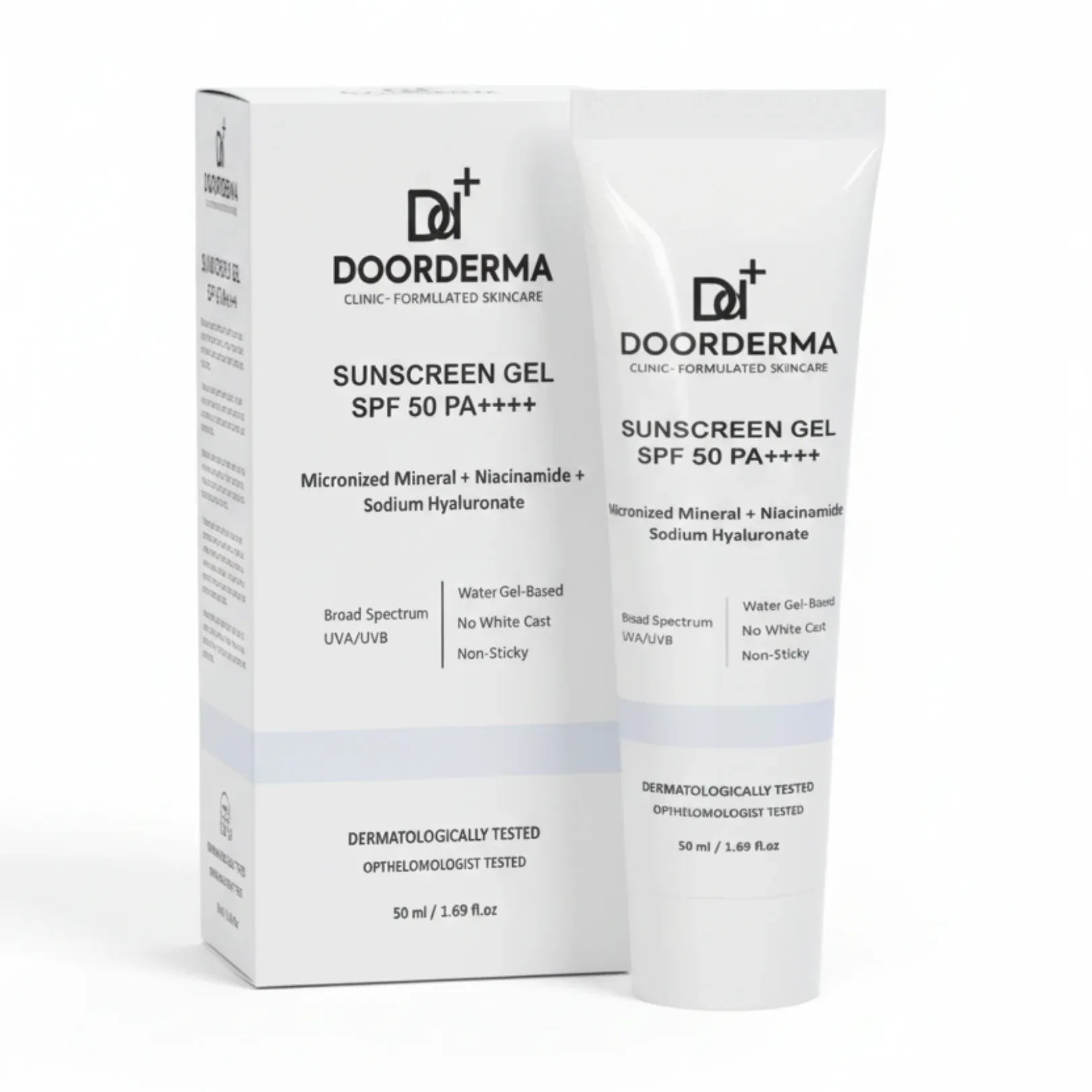 DoorDerma Sunscreen Gel SPF 50 PA++++ — Lightweight Mineral - Doorderma