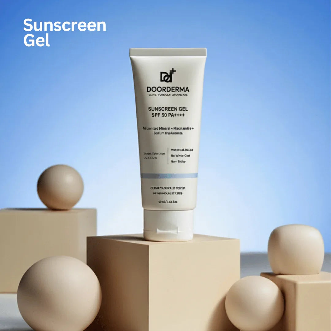 DoorDerma Sunscreen Gel SPF 50 PA++++ — Lightweight Mineral - Doorderma