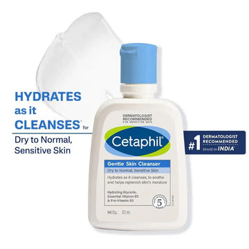 Cetaphil Gentle Skin Cleanser Dry to Normal Skin with Niacinamide Dermatologist Recommended - Doorderma