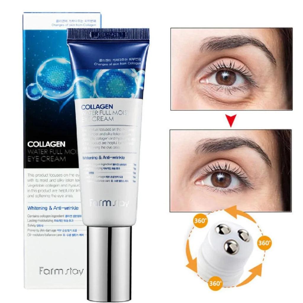 Farmstay Collagen Water Full Moist Rolling Eye Serum (25ml) - Doorderma