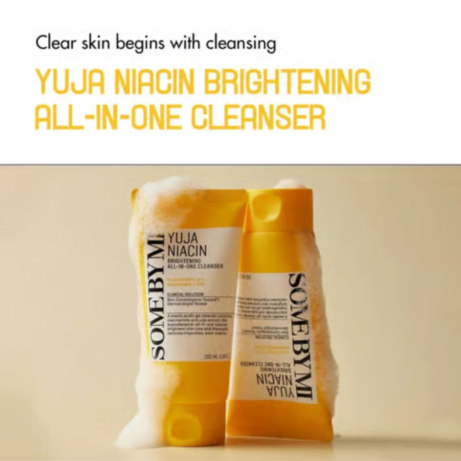 SOME BY MI Yuja Niacin Brightening All-in-one Cleanser (100ml) - Doorderma