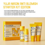 SOME BY MI - Yuja Niacin Anti Blemish Starter Kit | Includes Cleanser (30ml), Toner (30ml), Anti Blemish Serum( 10ml), and Anti Blemish Cream (20g) - Doorderma