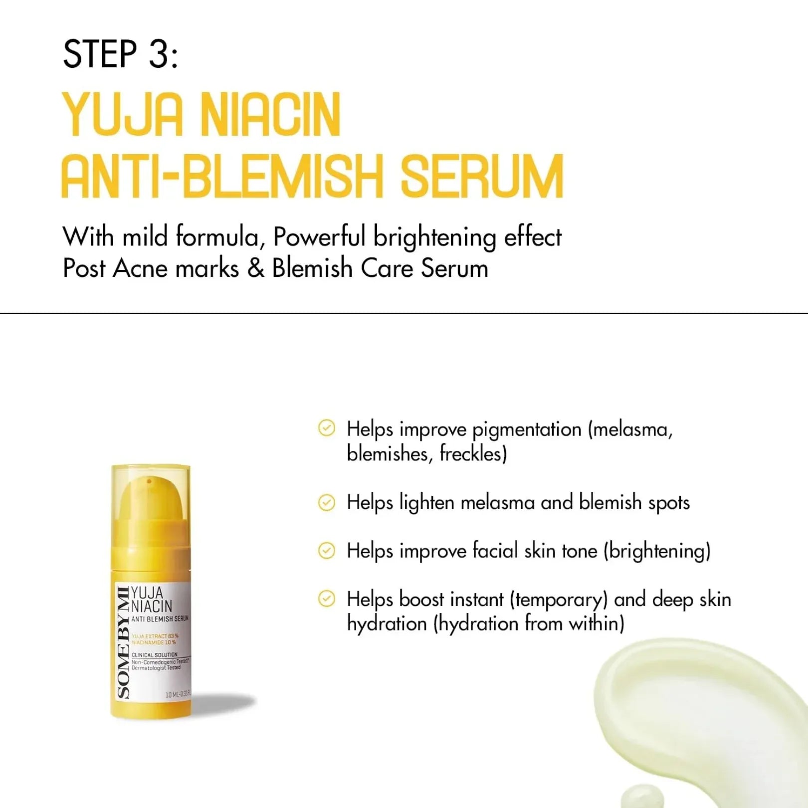 SOME BY MI - Yuja Niacin Anti Blemish Starter Kit | Includes Cleanser (30ml), Toner (30ml), Anti Blemish Serum( 10ml), and Anti Blemish Cream (20g) - Doorderma