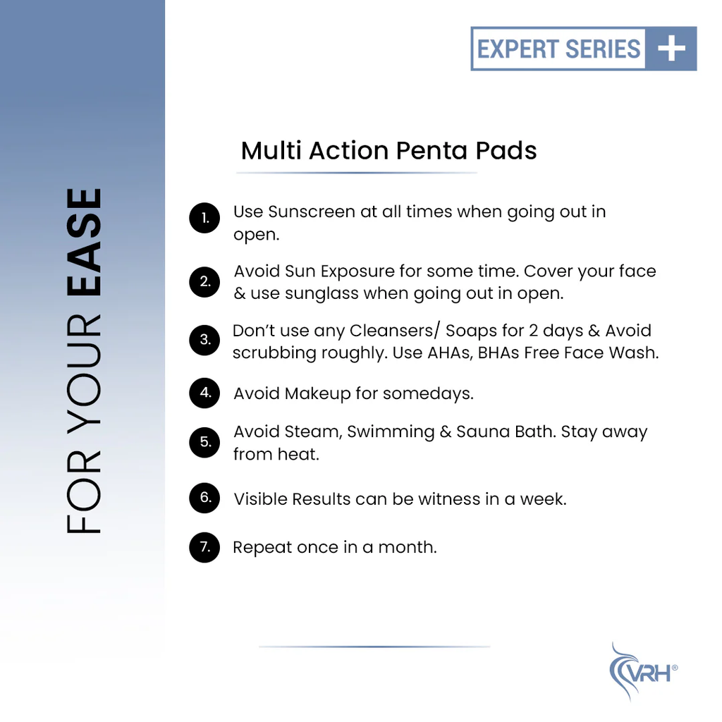 VRH MULTI ACTION PENTA PEEL | Reduces Pores & Uneven Texture | 30 Pads