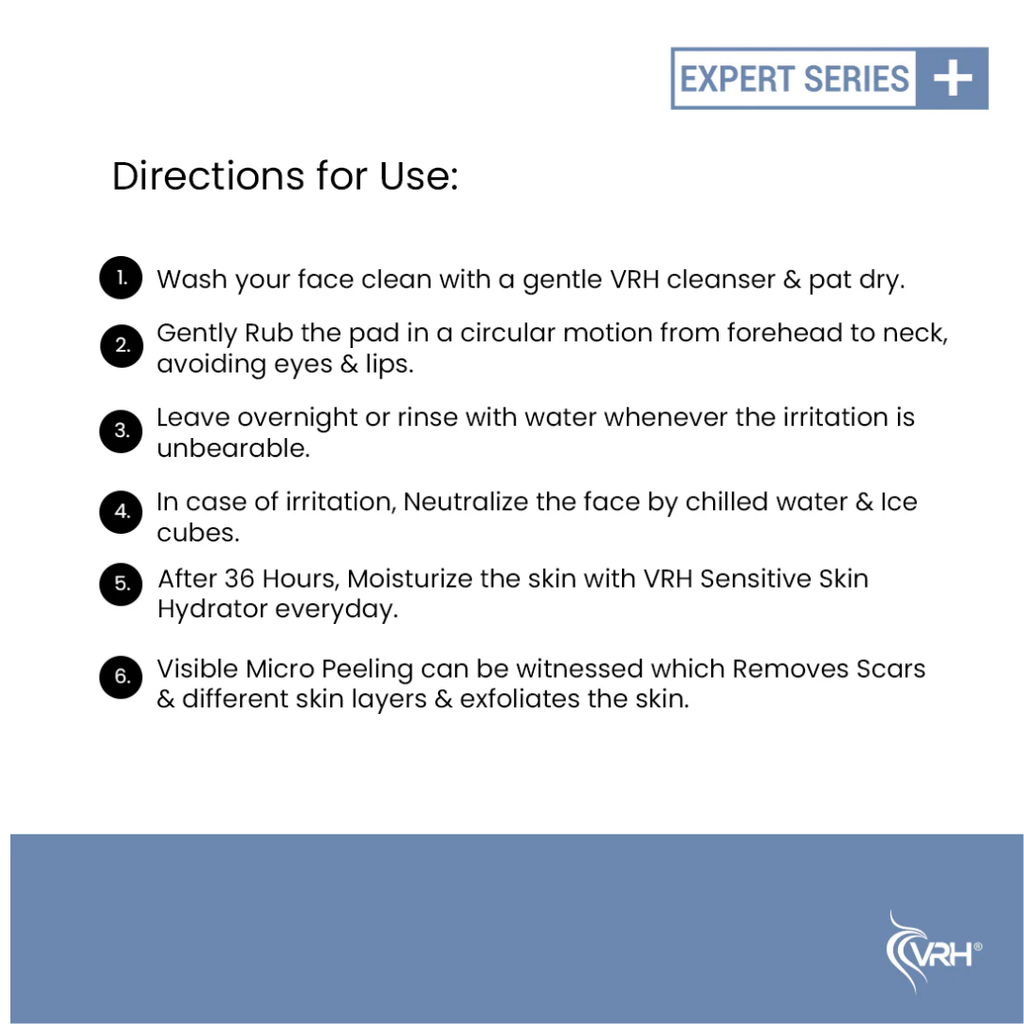 VRH MULTI ACTION PENTA PEEL | Reduces Pores & Uneven Texture | 30 Pads