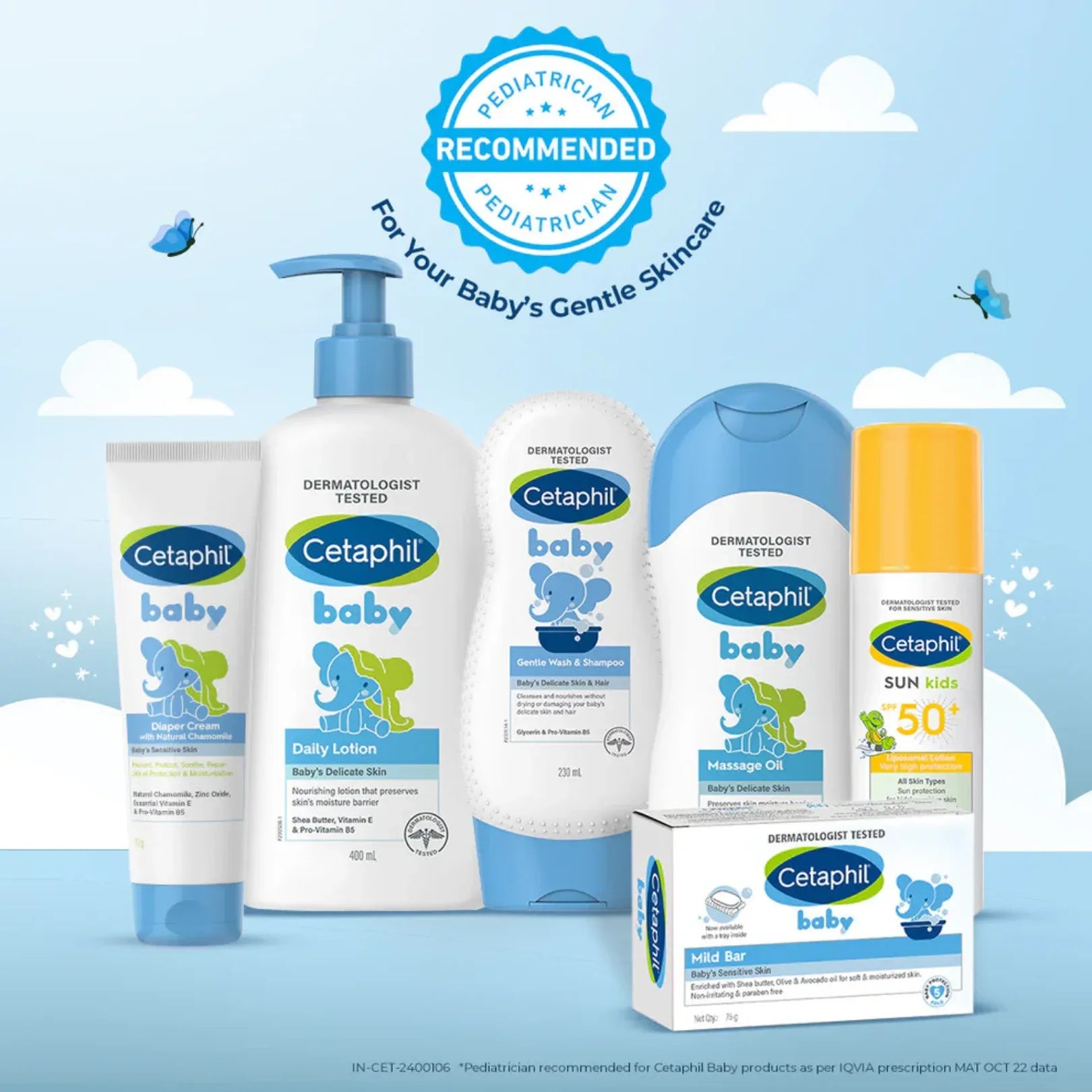 Cetaphil Baby Daily Lotion with Shea Butter (400ml) - Doorderma