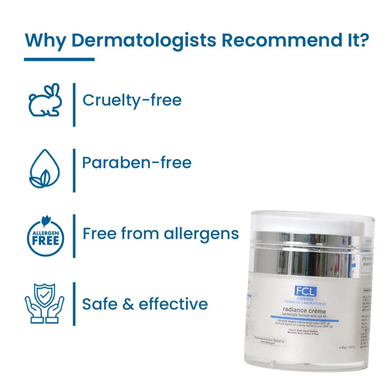 FCL Radiance Creme Lightweight Formula With SPF 40