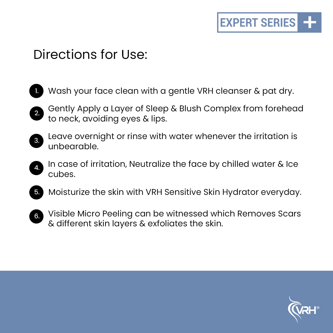 VRH SLEEP AND BLUSH COMPLEX | With AHA, BHA, PHA & Retinol | 30ML