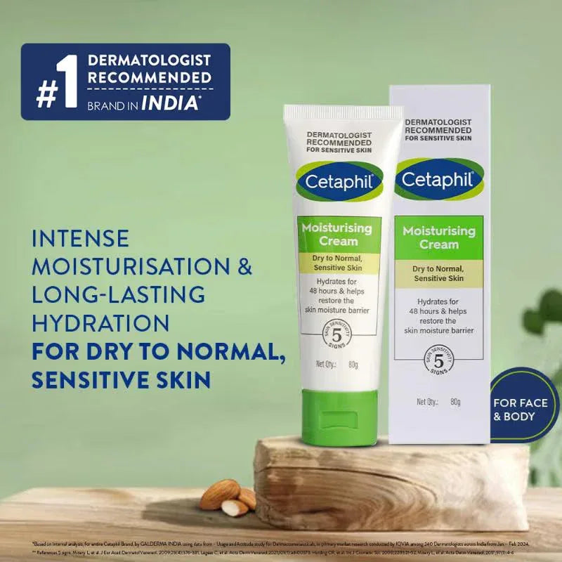 Cetaphil Moisturising Cream for dry to very dry Sensitive skin, Dermatologist Recommended - Doorderma