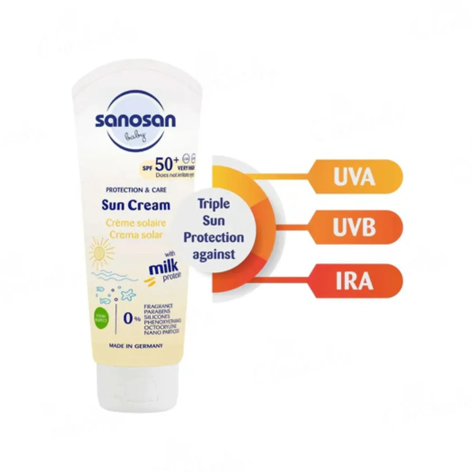 Sanosan Baby Sun Cream SPF 50+ (75ml) - Doorderma