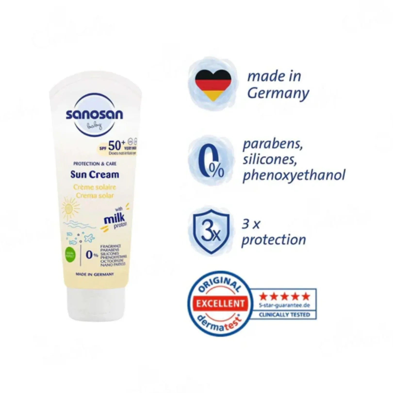 Sanosan Baby Sun Cream SPF 50+ (75ml) - Doorderma