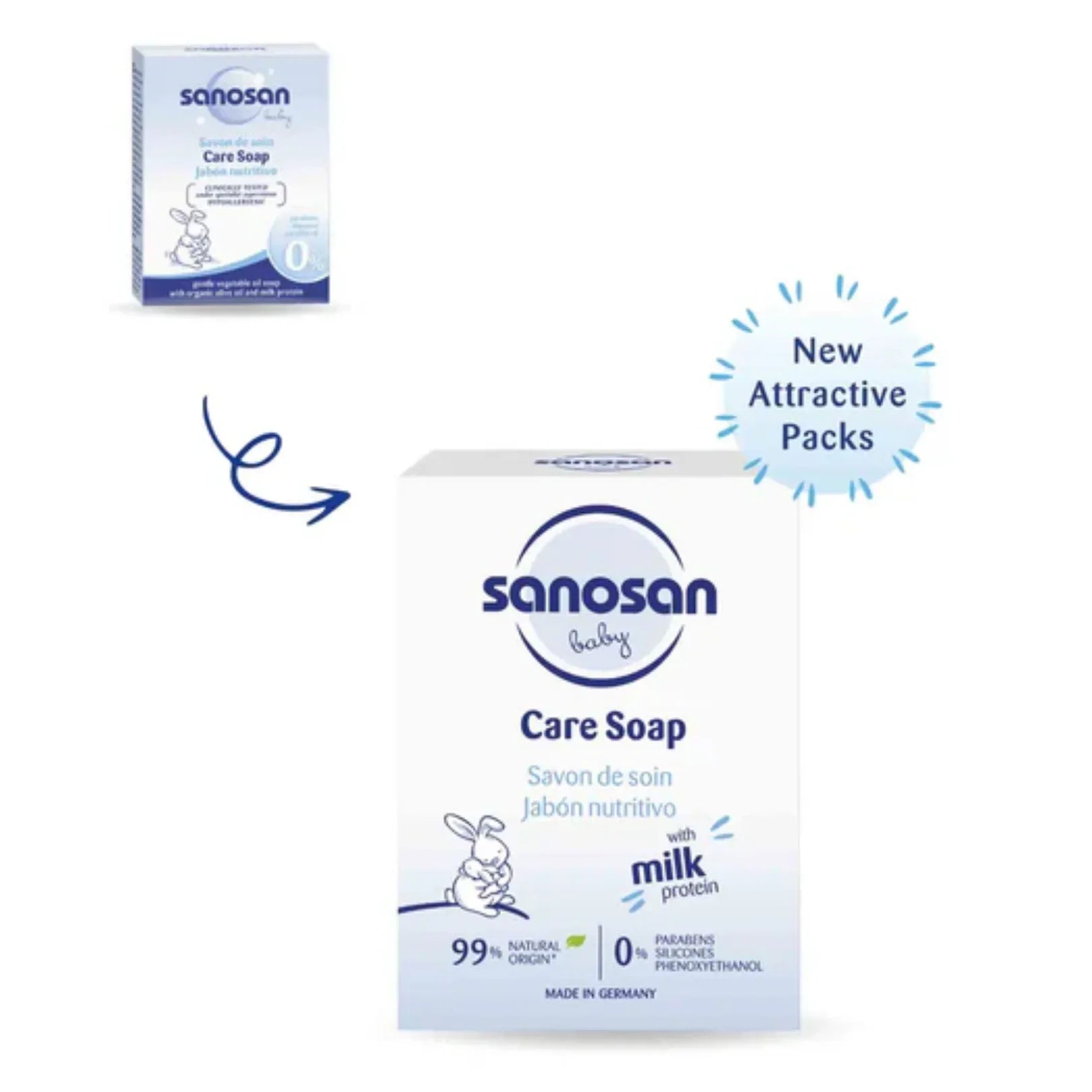 Sanosan Baby Milk Protein Care Soap (100g) - Doorderma