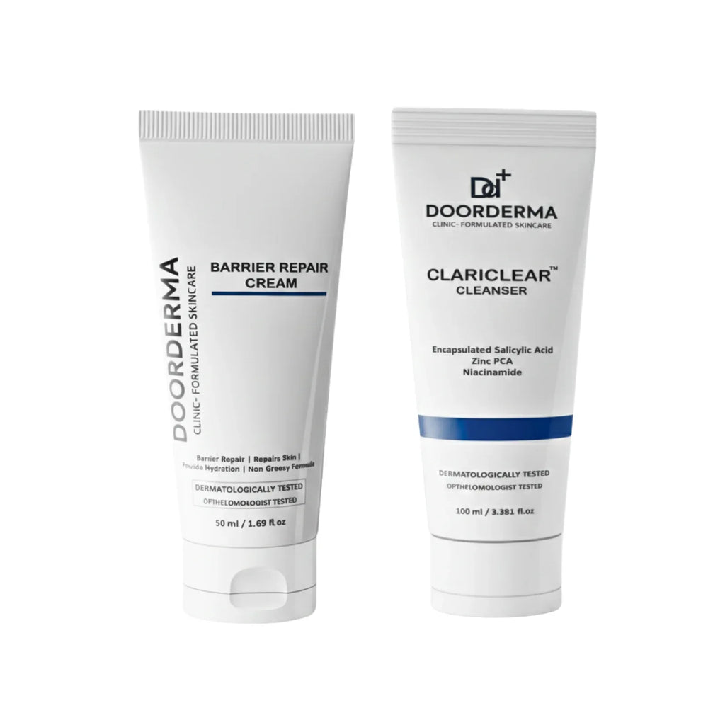 Clear Skin Duo – Clariclear Cleanser + Barrier Repair Cream - Doorderma