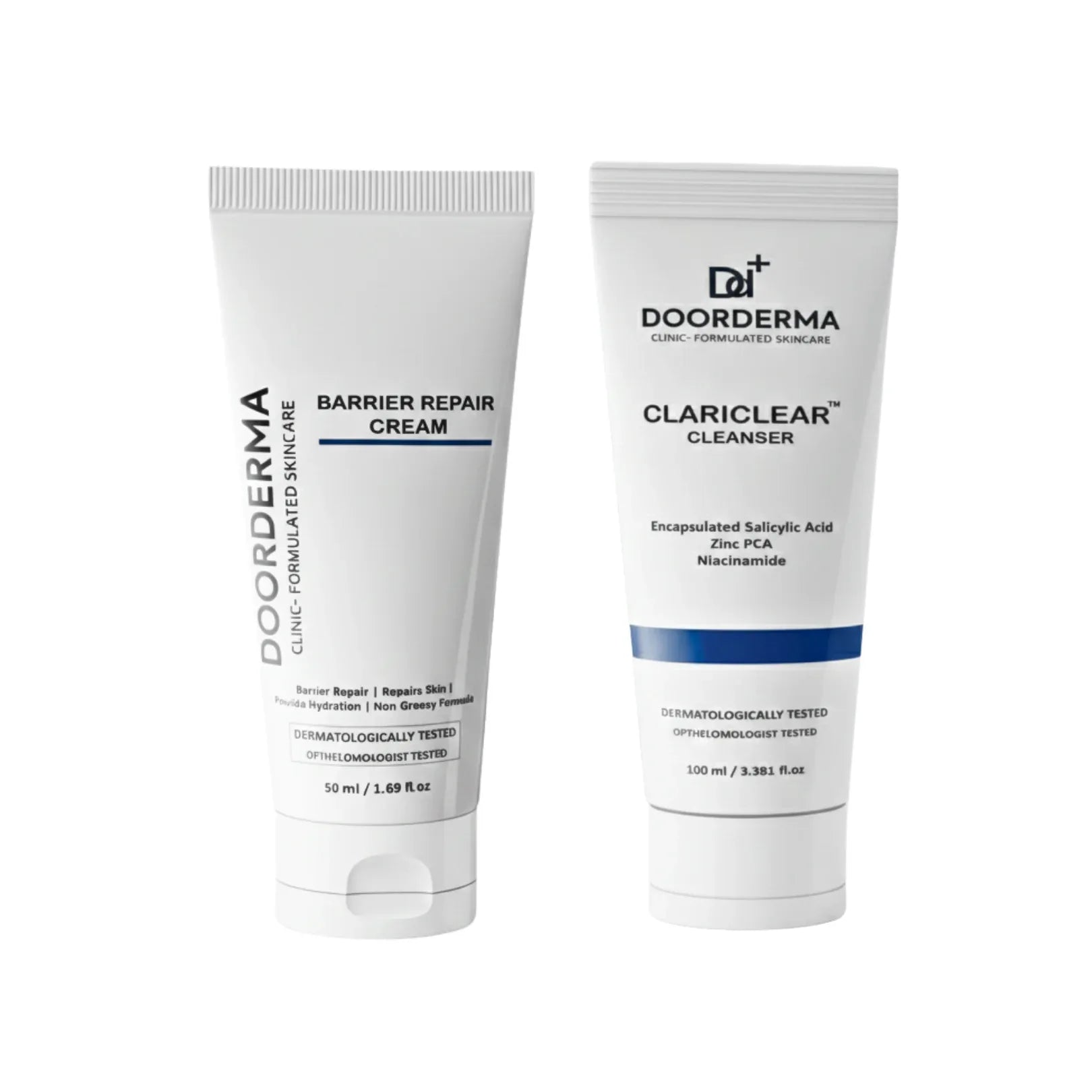 Clear Skin Duo – Clariclear Cleanser + Barrier Repair Cream - Doorderma