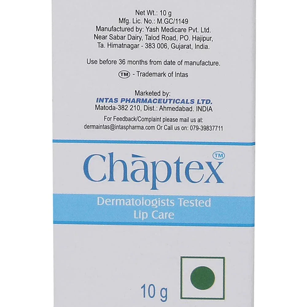 Chaptex - Tube of 10g Lip Balm - Doorderma