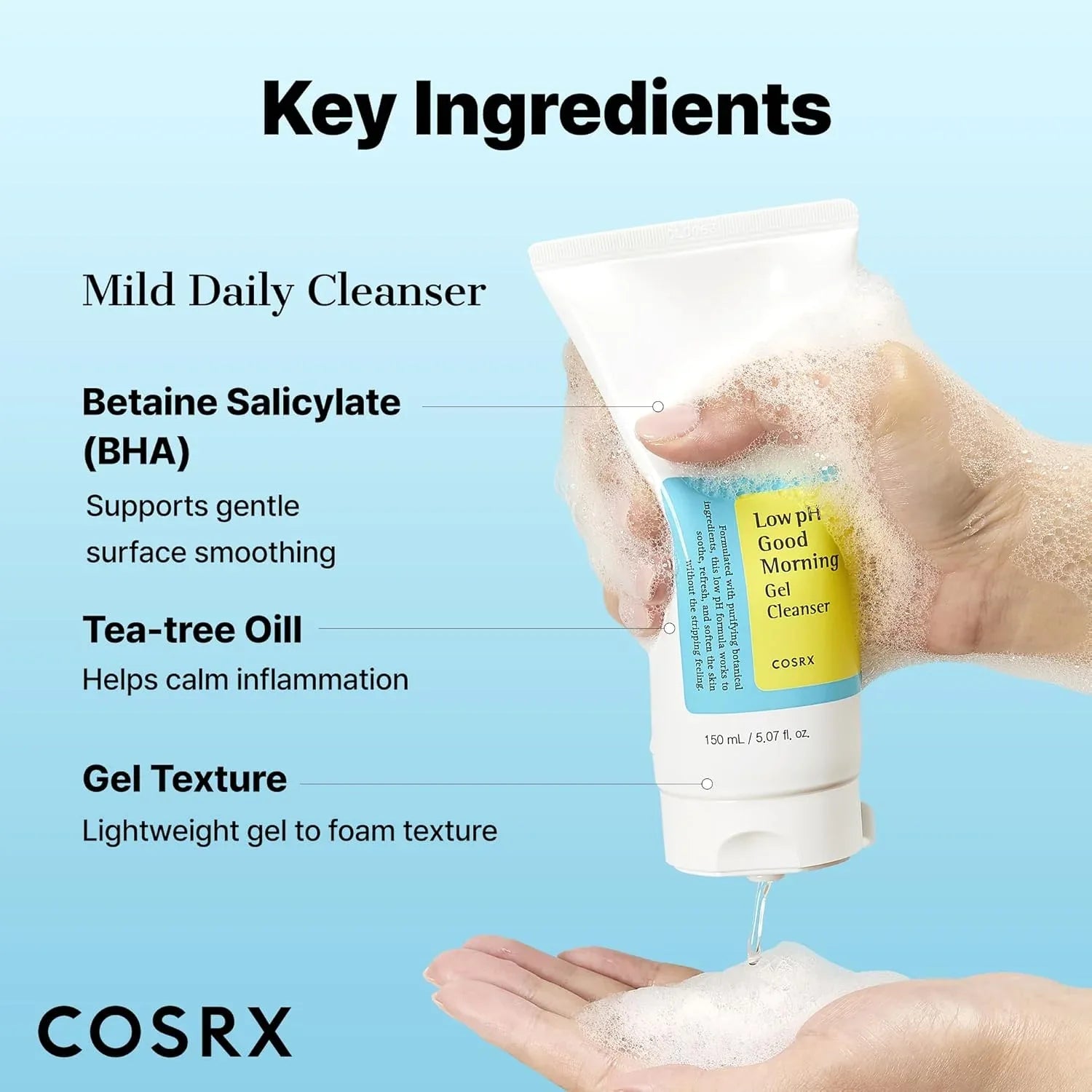 Cosrx Low pH Good Morning Gel Cleanser - Doorderma