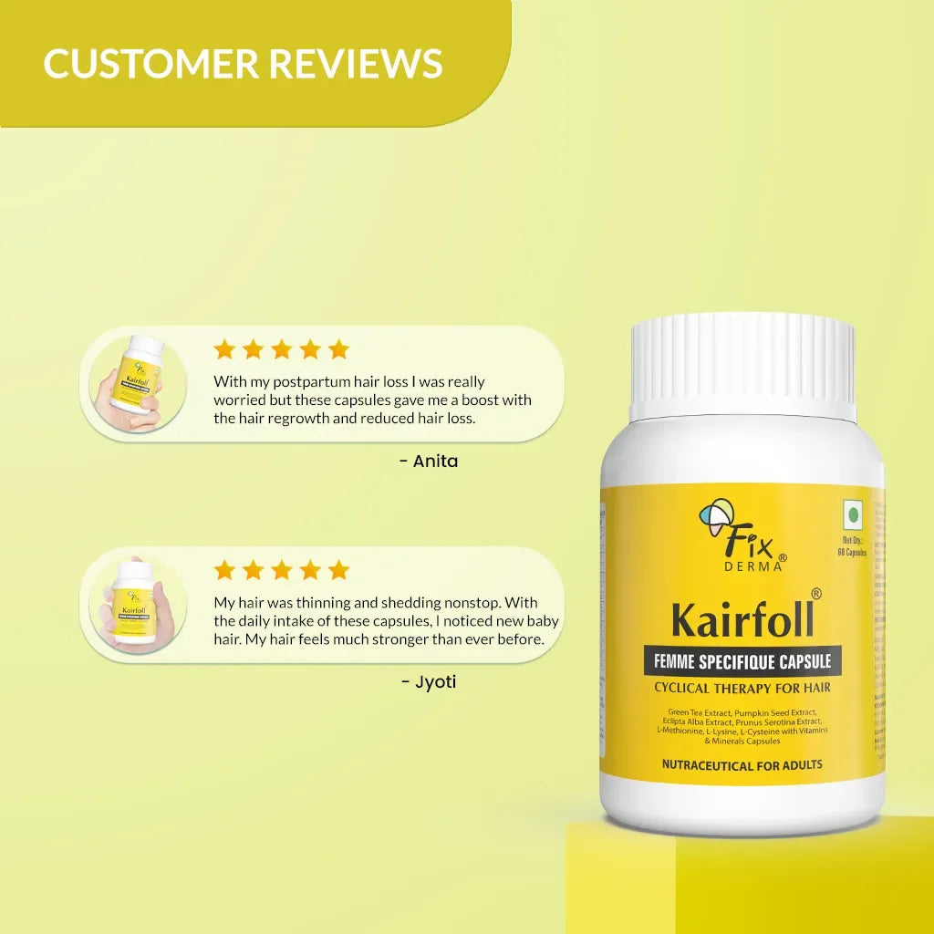 Kairfoll Femme Specifique Capsule | Best Solution for Hair Fall due to Hormonal Changes - Doorderma
