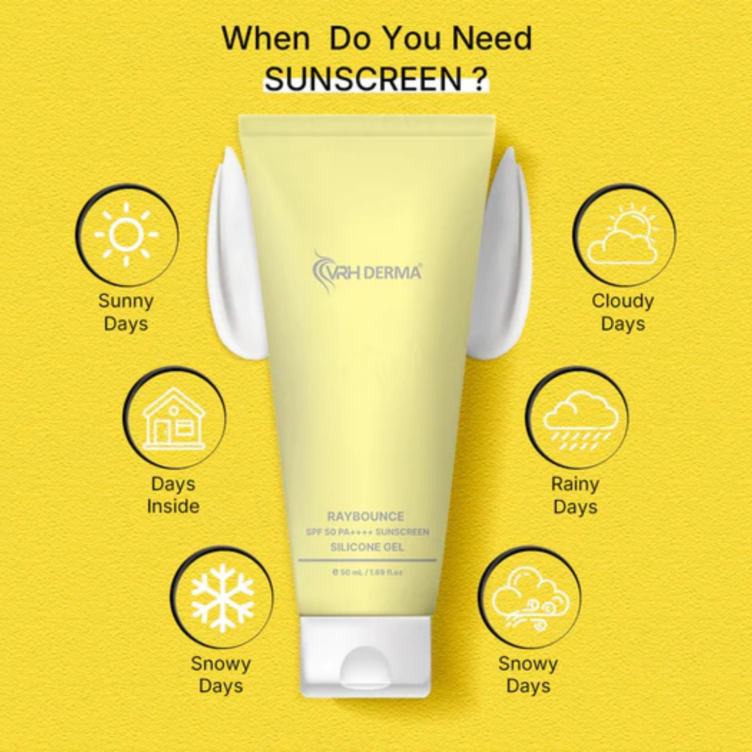 VRH Raybounce SSG 3 Silicone Sunscreen Gel SPF 50 PA++++