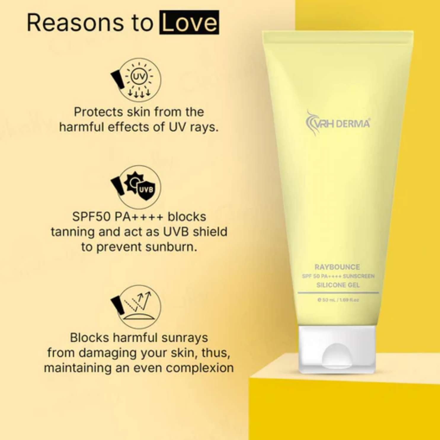 VRH Raybounce SSG 3 Silicone Sunscreen Gel SPF 50 PA++++