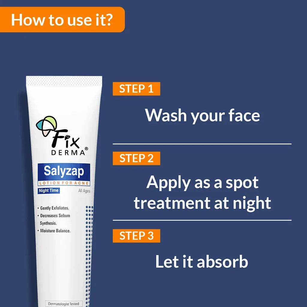 Salyzap Night-time Lotion | Effective Spot Treatment to Calm & Heal Acne - Doorderma