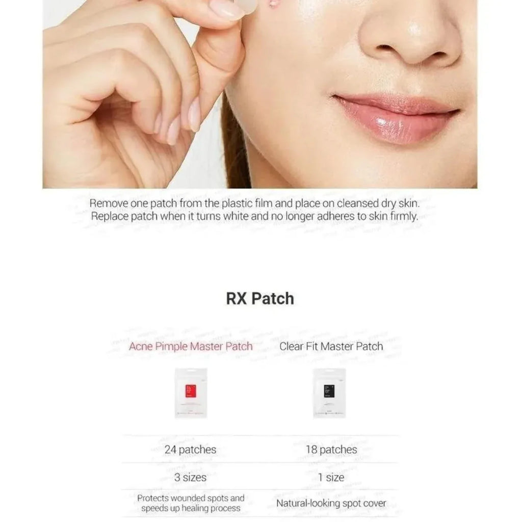 Cosrx Acne Pimple Master Patches - 24 Pieces | Discreet & Waterproof Acne Spot Treatment Patches for Sensitive Skin - Doorderma