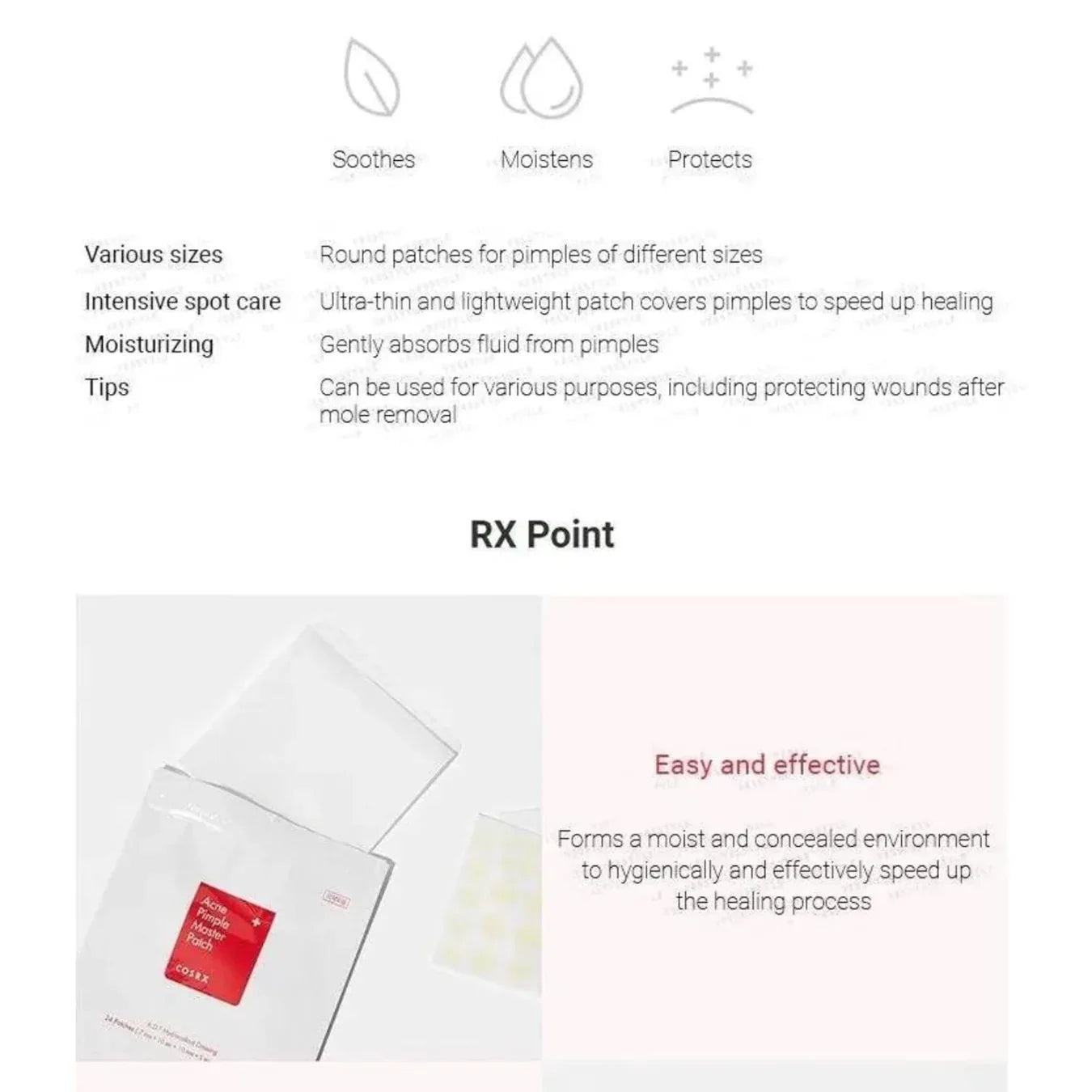 Cosrx Acne Pimple Master Patches - 24 Pieces | Discreet & Waterproof Acne Spot Treatment Patches for Sensitive Skin - Doorderma