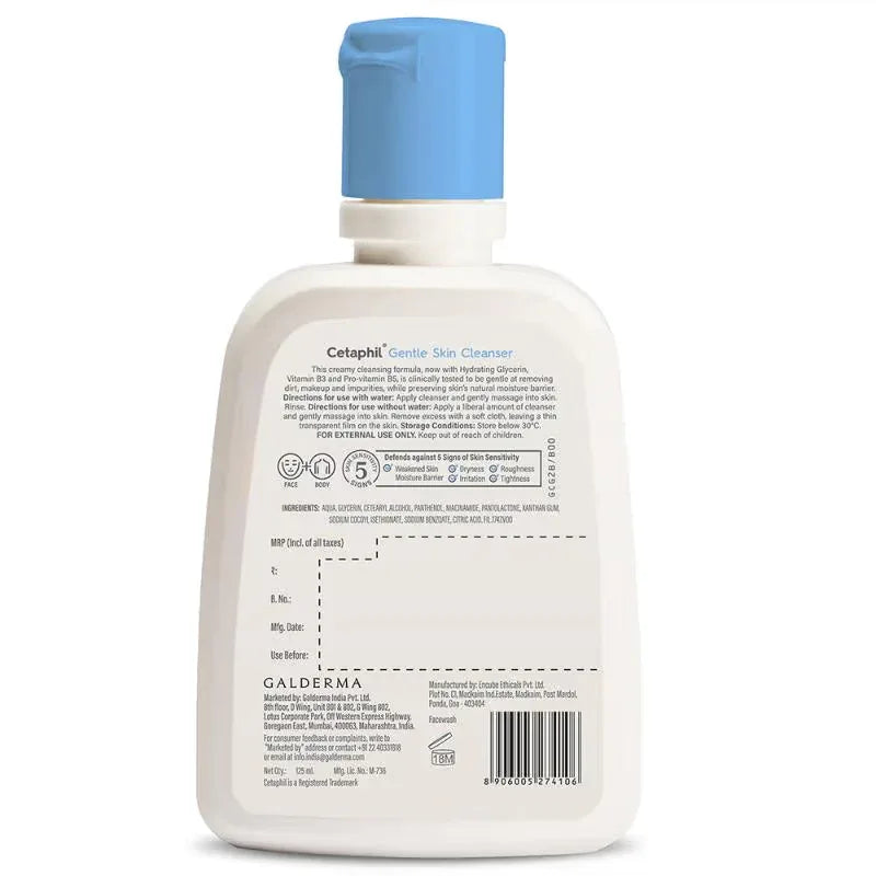 Cetaphil Gentle Skin Cleanser Dry to Normal Skin with Niacinamide Dermatologist Recommended - Doorderma