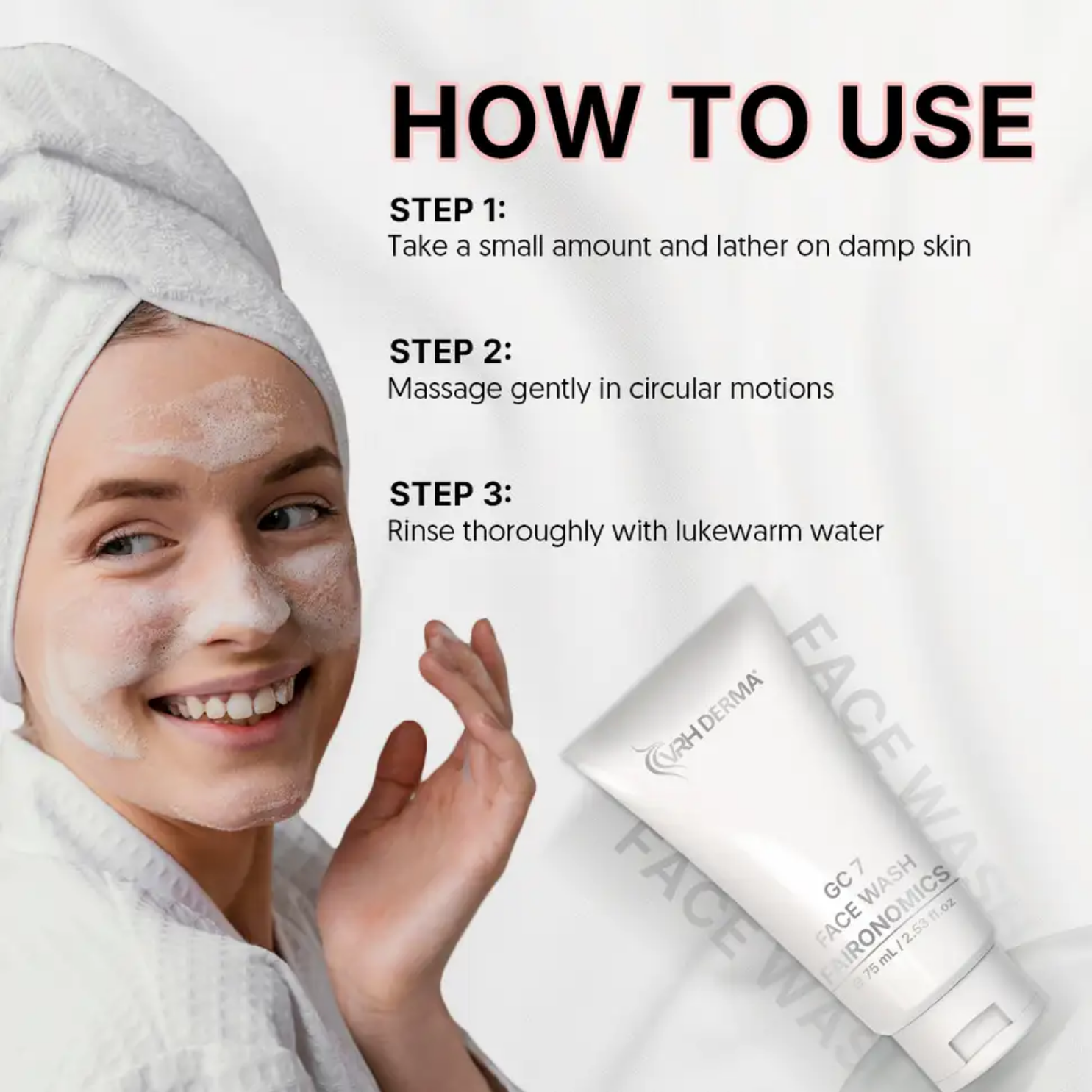 VRH GC 7 Facewash | Brightens Skin, Reduces Dark Spots & Hydrates | 75ml