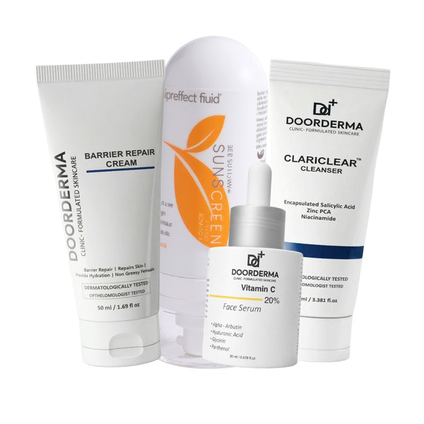DoorDerma Glow Reset Kit — Cleanse, Brighten, Repair & Protect