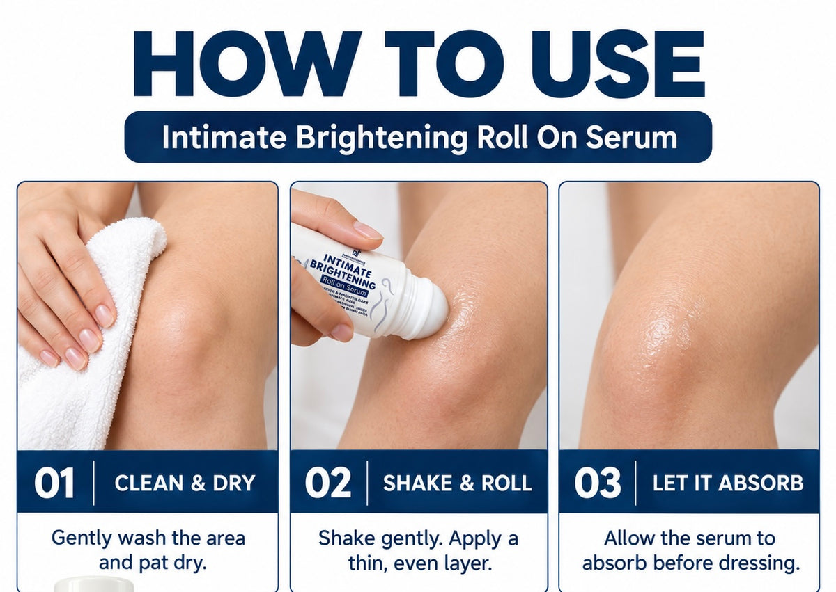 Doorderma Intimate Brightening Roll-On Serum for Knees, Inner Thighs & External Bikini Line – 50 ml