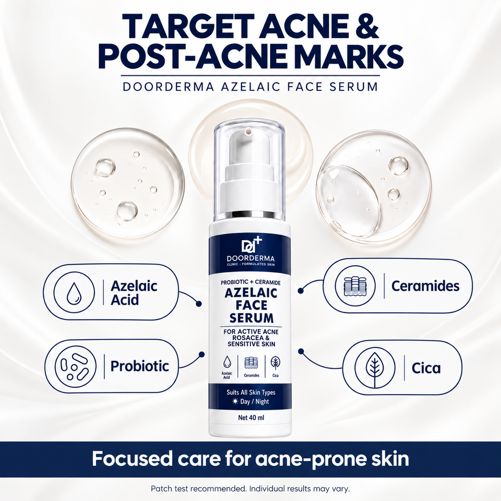 Doorderma Azelaic Face Serum with Probiotic, Ceramides & Cica – 40 ml