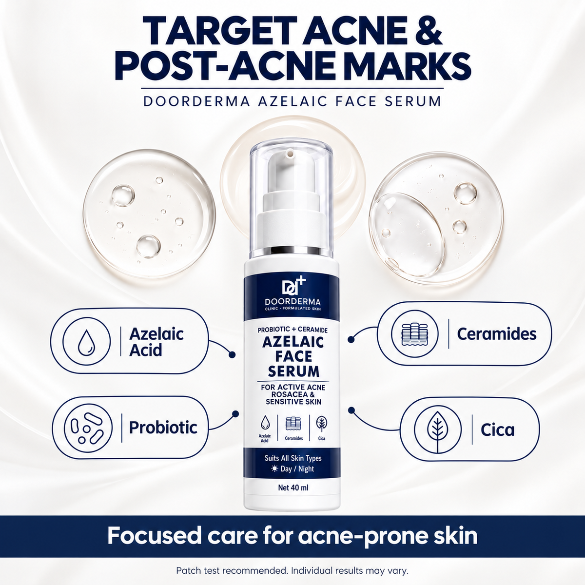 Doorderma Azelaic Face Serum with Probiotic, Ceramides & Cica – 40 ml