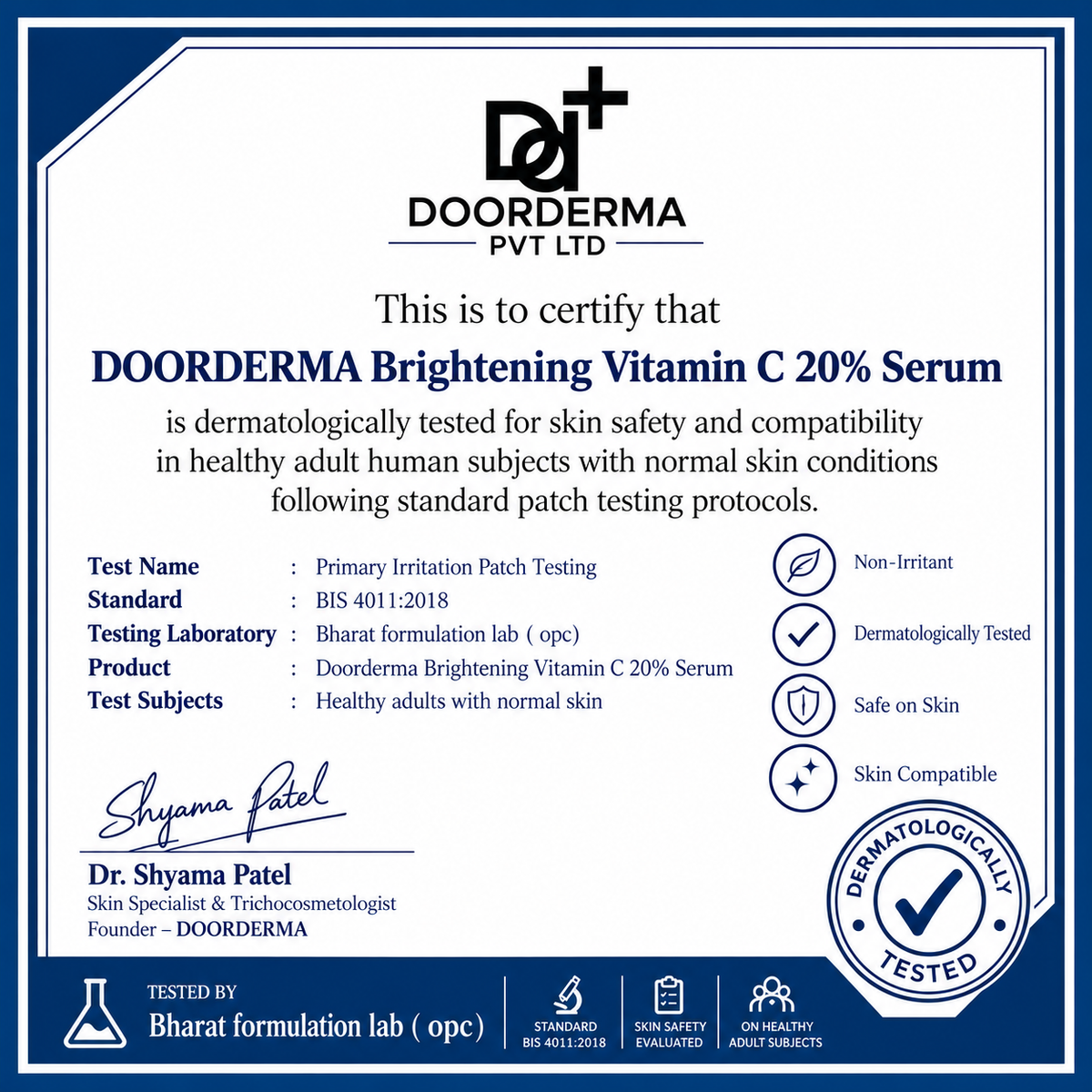 DOORDERMA Brightening Vitamin C 20% Face Serum | Dark Spots, Pigmentation & Uneven Skin Tone