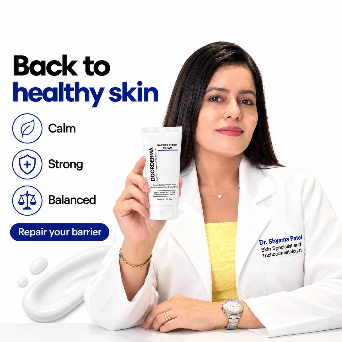 DoorDerma Barrier Repair Cream — Ceramide-Rich Moisture Shield for Damaged Skin