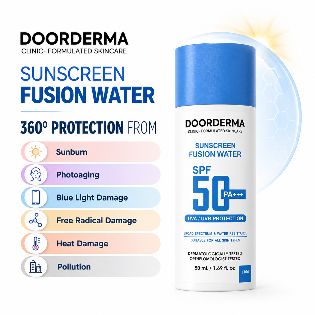 DOORDERMA Fusion Water Sunscreen SPF 50 PA+++ | Lightweight Daily Sun Protection