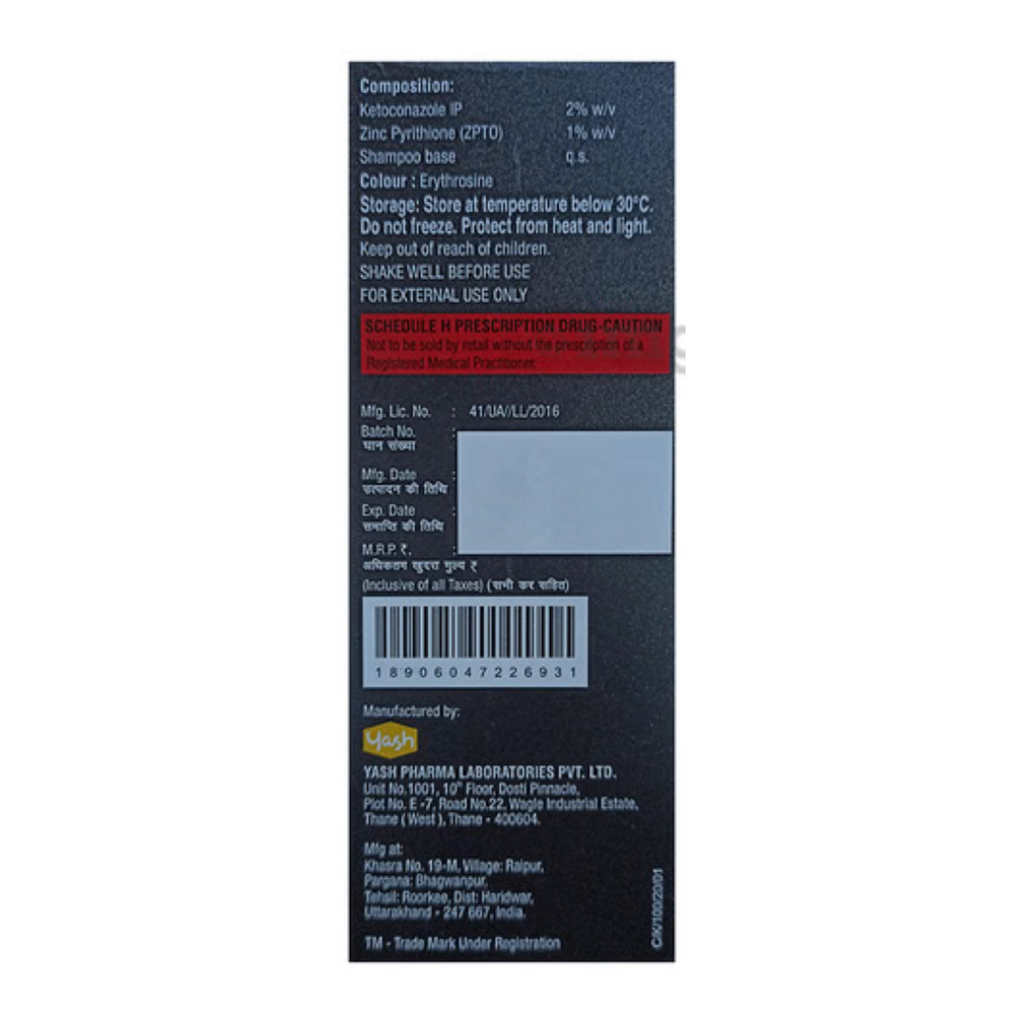 KTC Medicated Scalp Solution (Ketoconazole & Zinc Pyrithione) – 100 ml