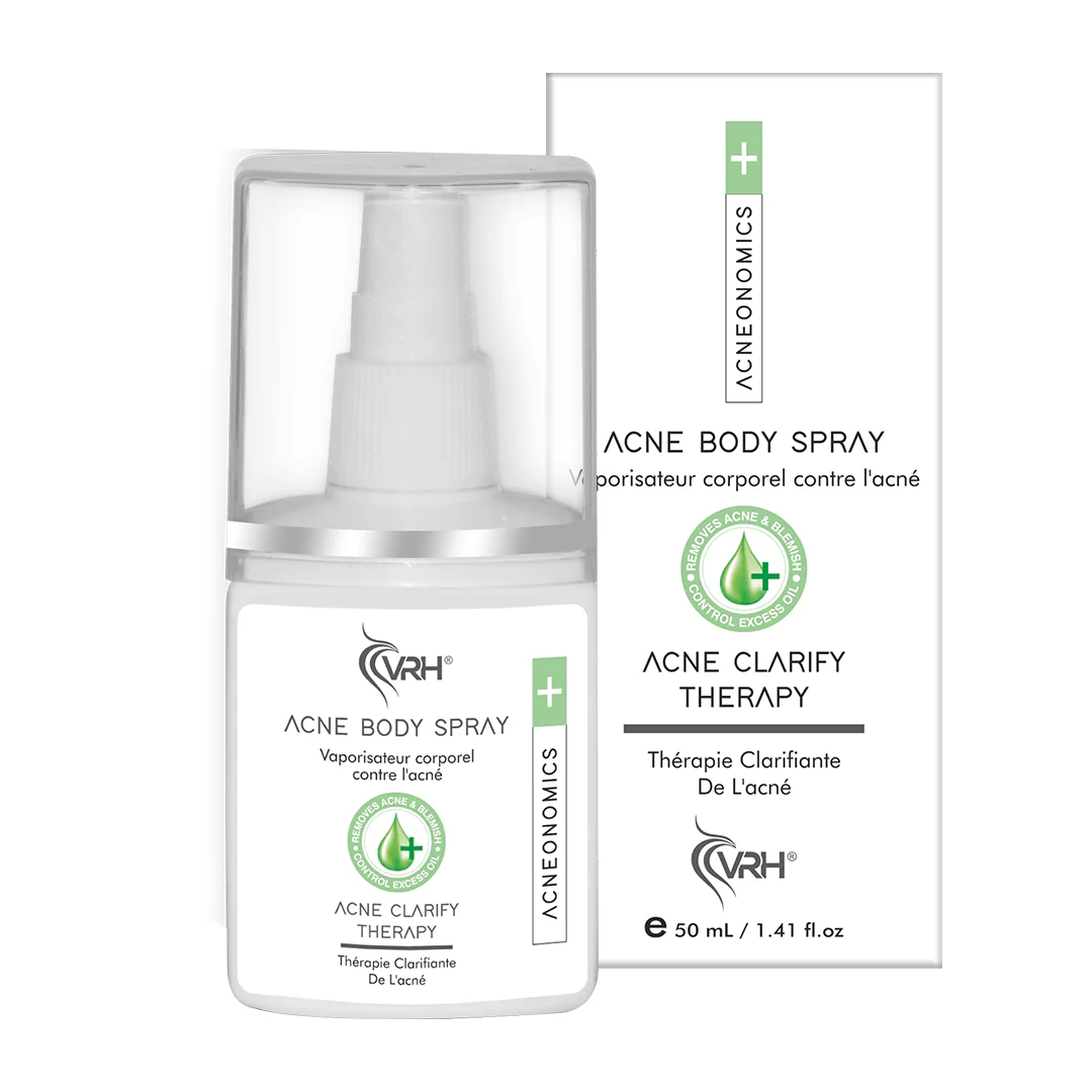 VRH ACNE BODY SPRAY 50ML | Triple Acid Blend with Salicylic, Azelaic & Mandelic Acids | 50ml