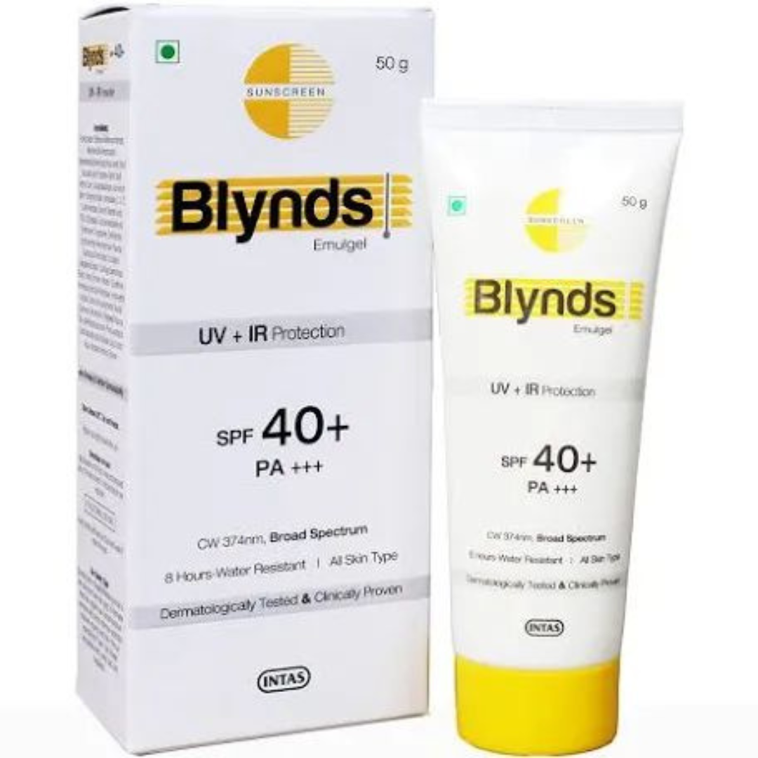 Blynds Emulgel Sunscreen with UV+IR Protection | SPF 40+ PA+++ | 50g