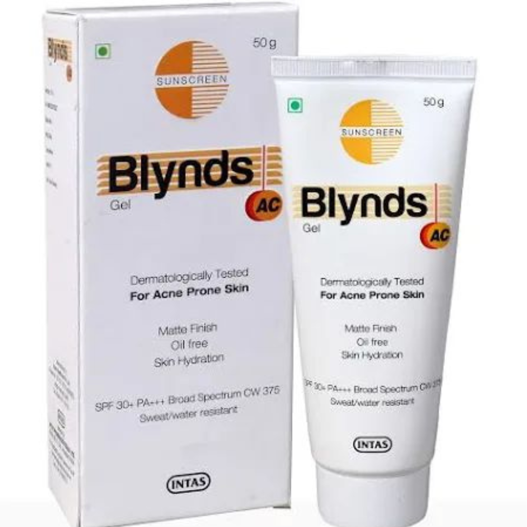 Blynds Sunscreen - SPF 50 PA+++ AC Gel - oil free sunscreen 50g