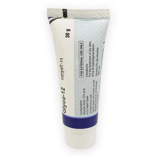 Glyco-12 Glycolic Acid Cream 12% | For Acne, Dark Spots, Anti-Ageing & Hyperpigmentation