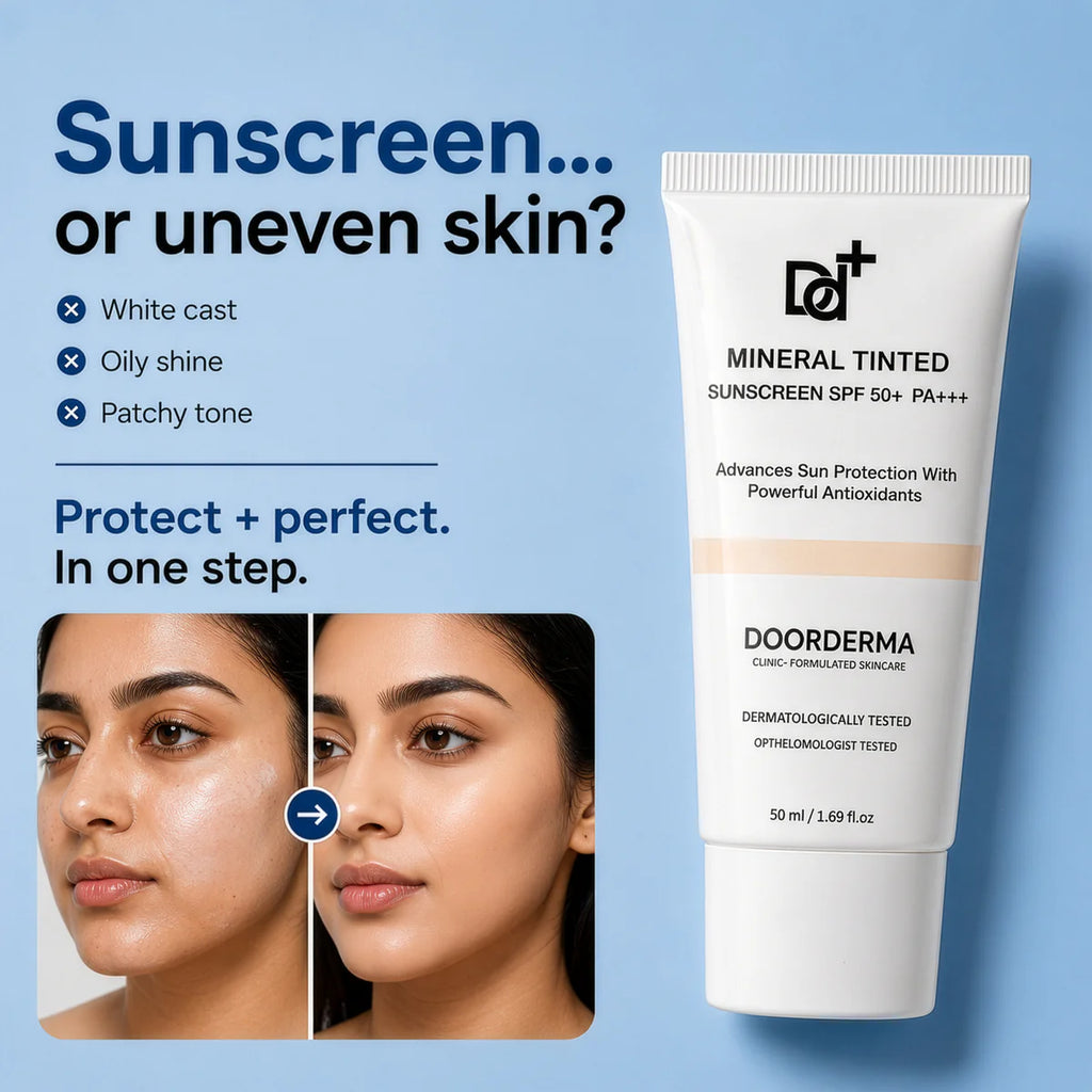 Doorderma Acne Care Combo — ClariClear Cleanser + Barrier Repair Cream + Sunscreen | Complete Acne Routine Kit (3-Product Set)