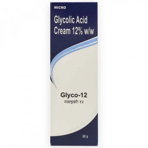 Glyco-12 Glycolic Acid Cream 12% | For Acne, Dark Spots, Anti-Ageing & Hyperpigmentation