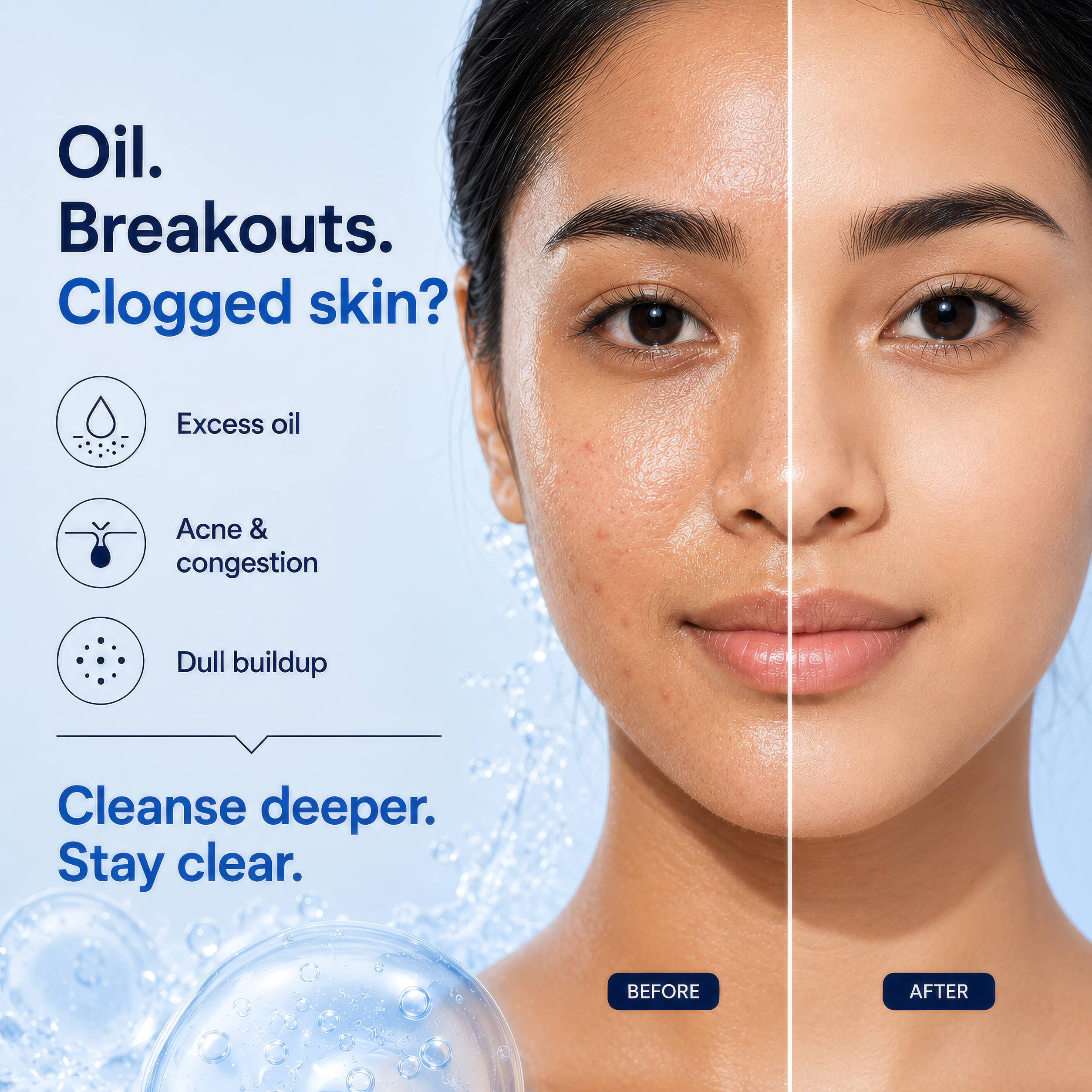 DoorDerma Clariclear Cleanser — Deep Pore Purifying Gel for Acne & Oil Control (100ml)