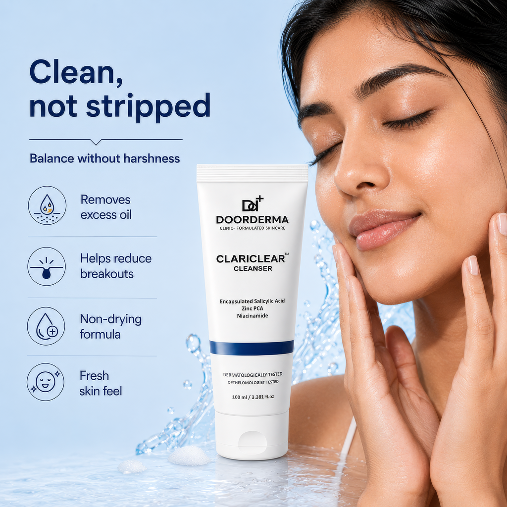 DoorDerma Clariclear Cleanser — Deep Pore Purifying Gel for Acne & Oil Control (100ml)