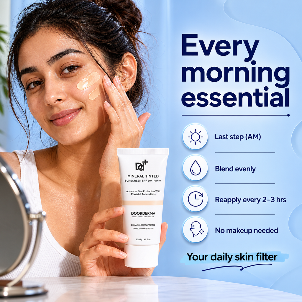 DoorDerma Tinted Sunscreen — Broad-Spectrum Shield with Natural Tint & Matte Finish