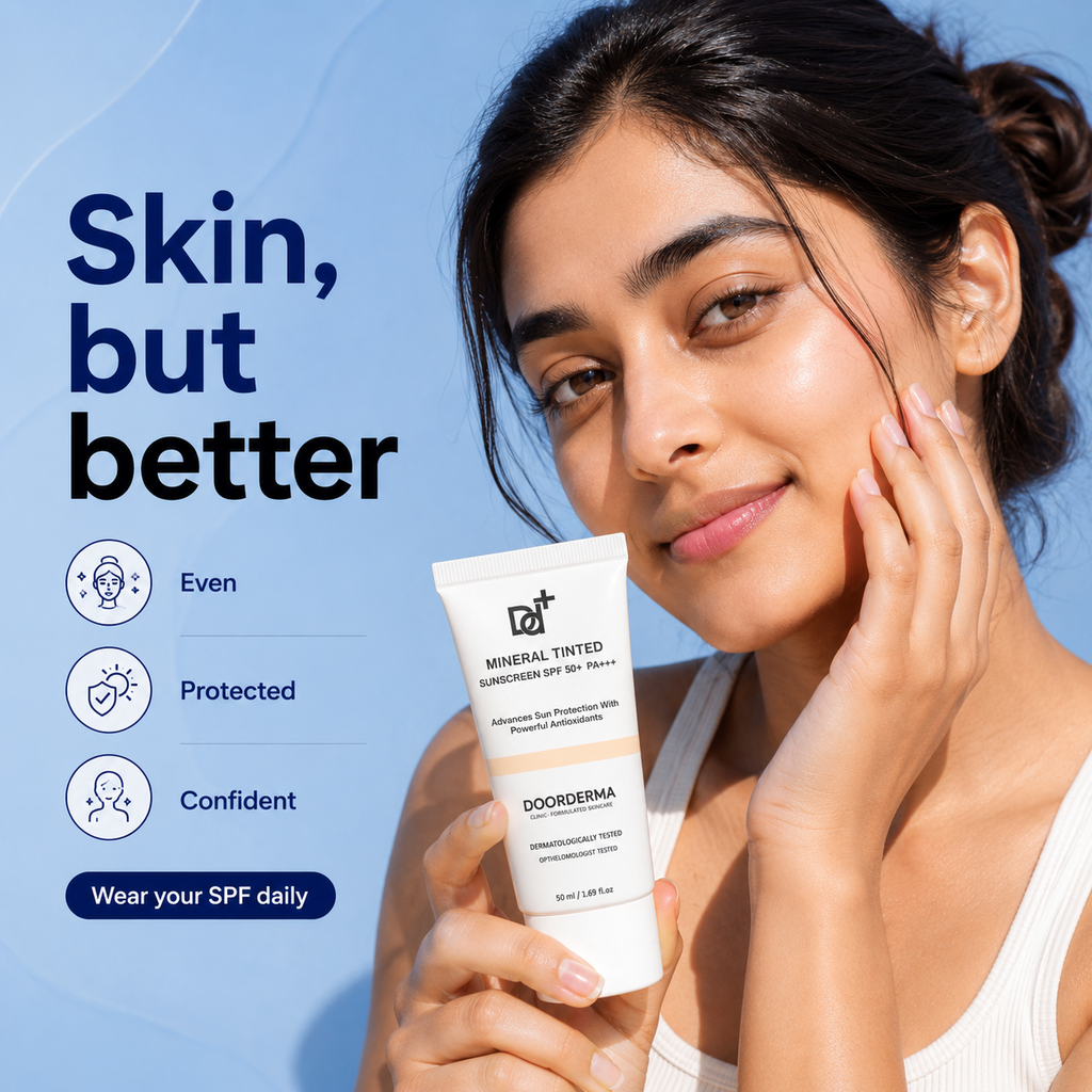 DoorDerma Tinted Sunscreen — Broad-Spectrum Shield with Natural Tint & Matte Finish
